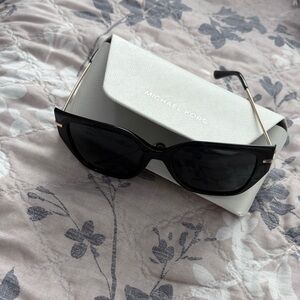 Michael Kors Black Sunglasses with Gold Accents